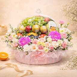 Giỏ Trái Cây Kèm Hoa Tươi TK238