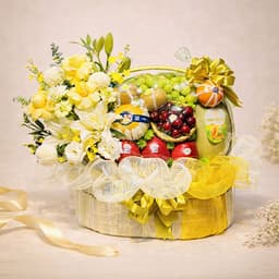 Giỏ Trái Cây Kèm Hoa Tươi TK250