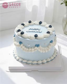 Bánh Kem Xanh Pastel Viền Trắng NC002