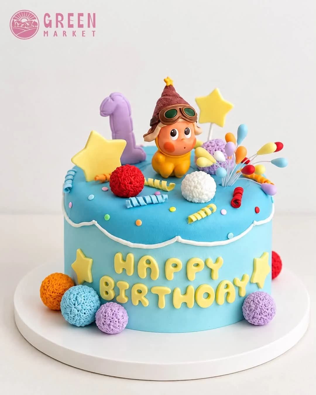 Bánh Kem Twinkle Sinh Nhật Xanh Pastel TK009 - ảnh 1