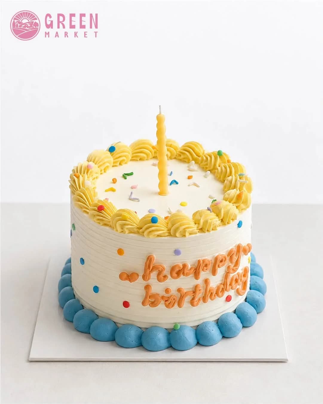 Bánh Kem Happy Birthday Viền Vàng NC036 - ảnh 1