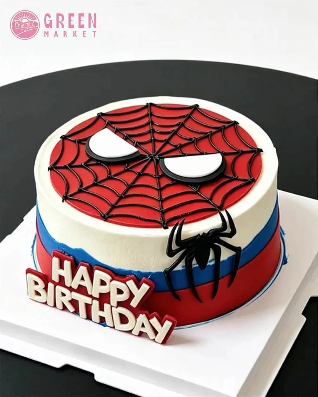 Bánh Kem Spider-Man Đỏ Trắng NC037 - ảnh 1