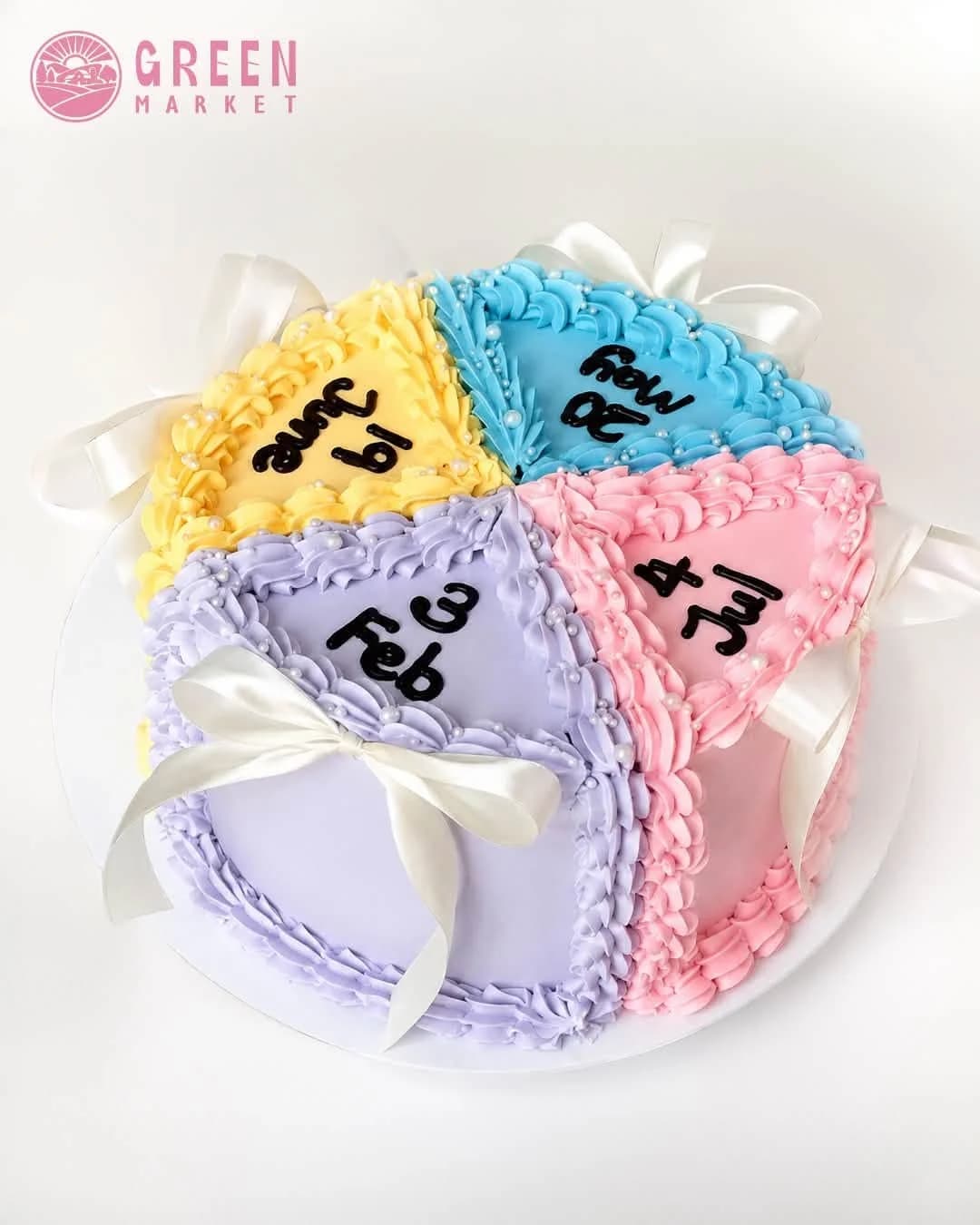 Bánh Kem Bốn Mảnh Ghép Pastel NC041 - ảnh 1
