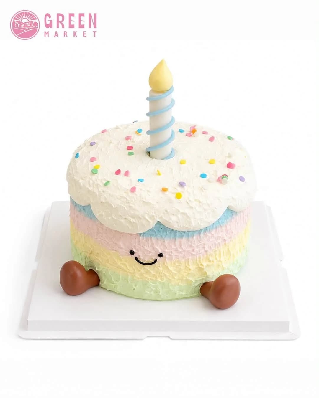 Bánh Kem Cầu Vồng Mặt Cười Pastel NC043 - ảnh 1