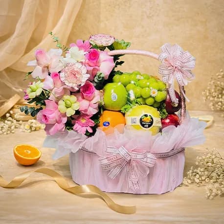 Giỏ Cherry Kèm Hoa Tươi TK239 - ảnh 1