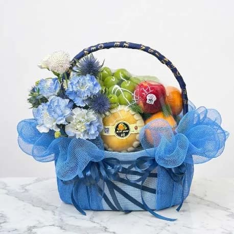 Giỏ Trái Cây Kèm Hoa Tươi YN57 - ảnh 1
